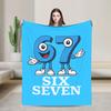 Funny Six Seven 6 7 Meme Blanket Quality Warm Soft  Throw Blanket Winter Children Couch Bed Fluffy Bedspread