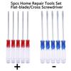 5Pcs Home Repair Tools Set Small Precision Flat-Blade/Cross Screwdriver