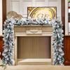 1Pc Christmas Decoration Flocked Falling Snow Rattan Snow Scene Rattan for Outdoor Yard Patio Garden Home Wedding Holiday Party Decoration