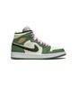Nike Air Jordan 1 Mid Sneakers Dutch Green/Black/Barely Green/Arctic Pink