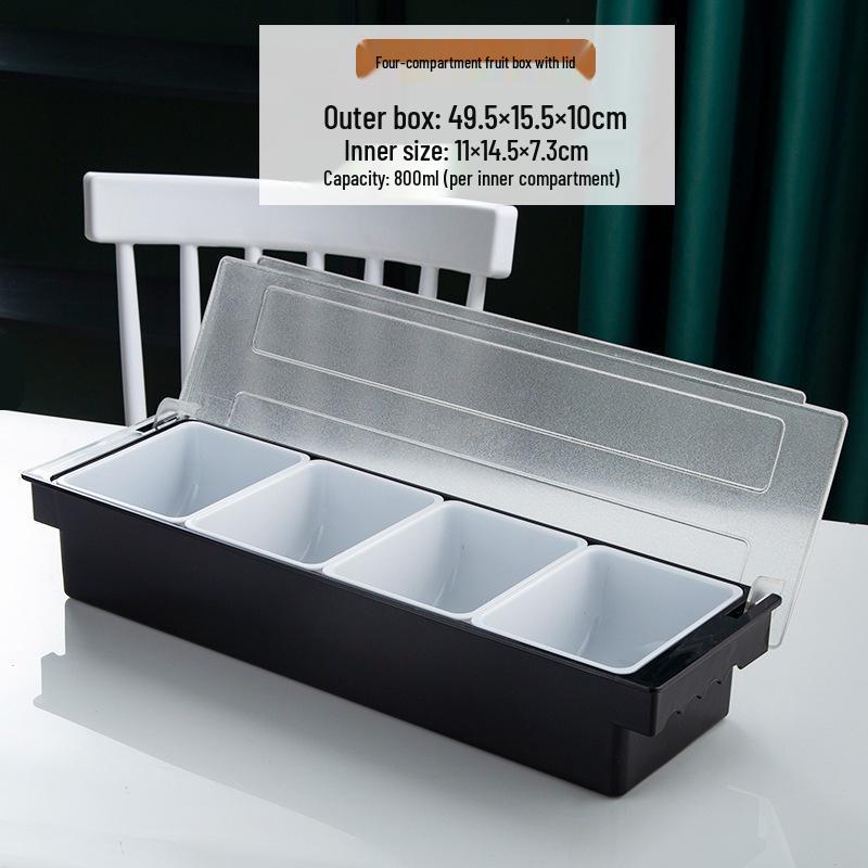 Multifunctional Multi-layer Divided Box with Lid for Fruit Tasting and Ingredient Storage