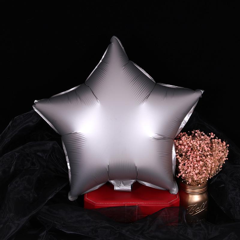 Heart-Shaped Metallic Balloon & Star Foil Balloon Set, 18-inch Birthday Party Decor