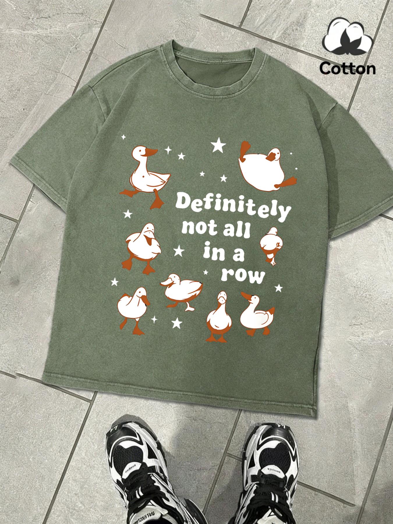 

Definitely Not All In A Row Men Washed Tee Shirts Soft Cotton TShirt Casual ONeck Basics Clothing Street Male Short Sleeve S