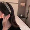 Shiny Full Rhinestone Headbands Silver Color Hairbands Velvet Headwear for Women Hair Accessories Jewelry Gifts