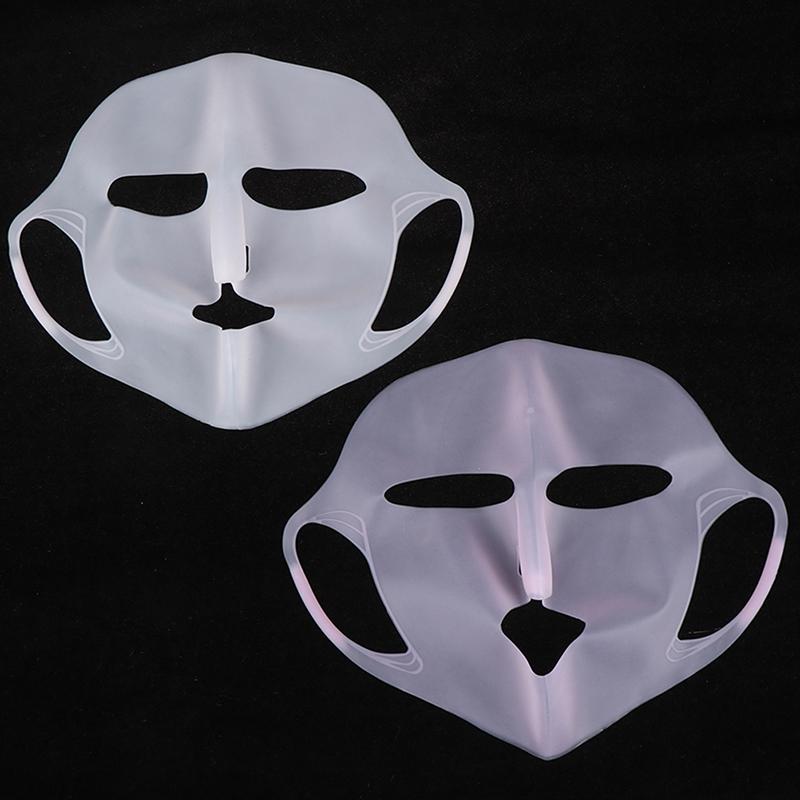 1 buc Mască de față reutilizabilă din silicon pentru îngrijirea pielii, mască tip șervețel, previne evaporarea, mască