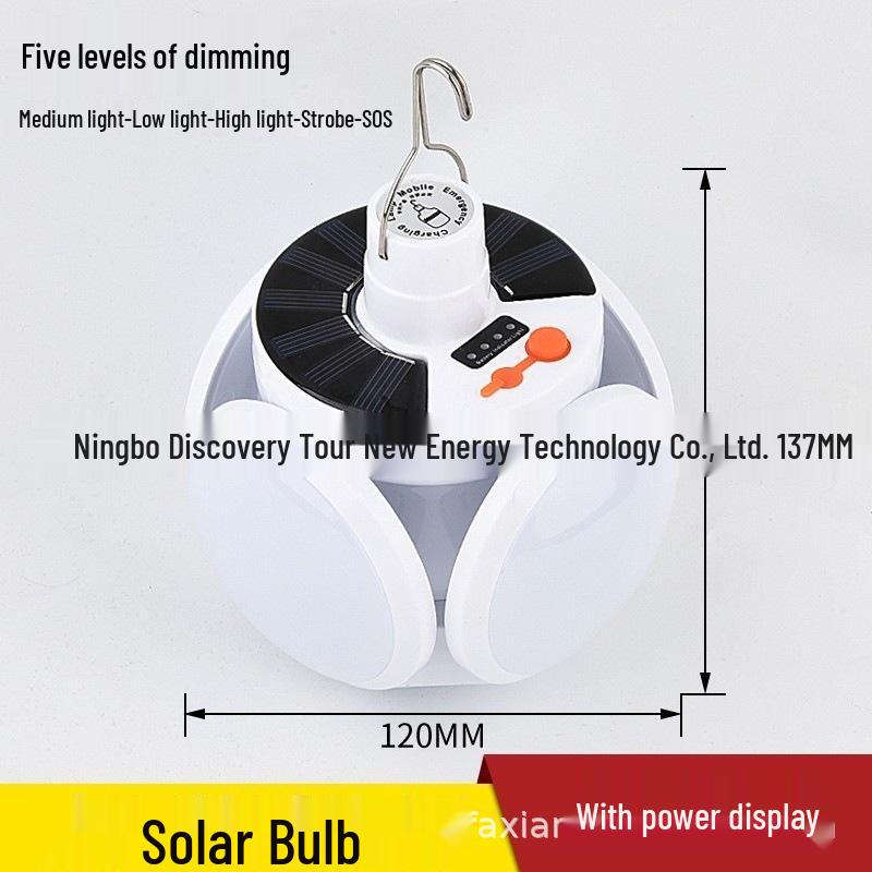 Multifunctional Solar-LED Camping Lantern with Type-C Charging