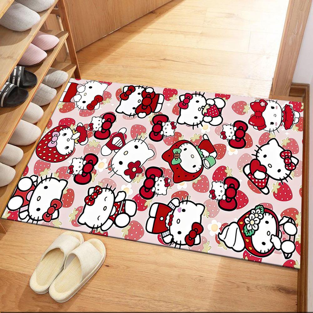 Hello Kitty Party Square rugs are a great choice for living rooms, bedrooms, home décor, and as gifts.