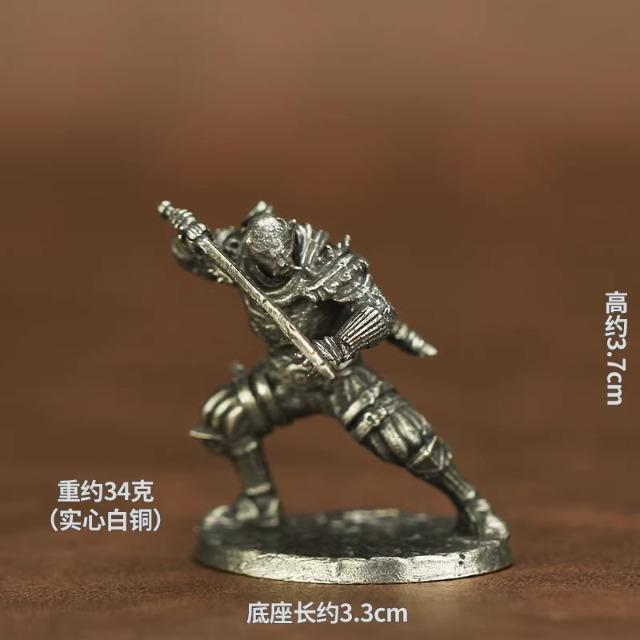 New Metal Chess Piece Samurai Ninja Ancient Soldier Model Toy Desktop Game Gift Display Piece Static Figure Collectible Model
