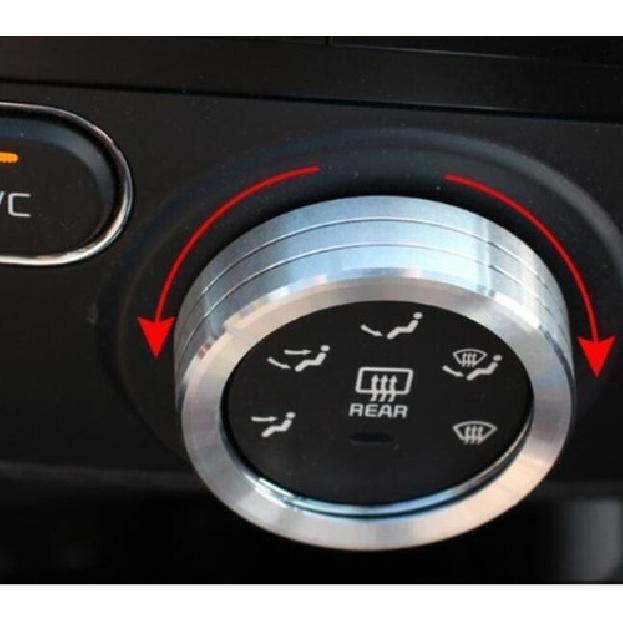 AC Button Cover Trim Central Console Silver Aluminum Fit For Kia Forte 2014-2018