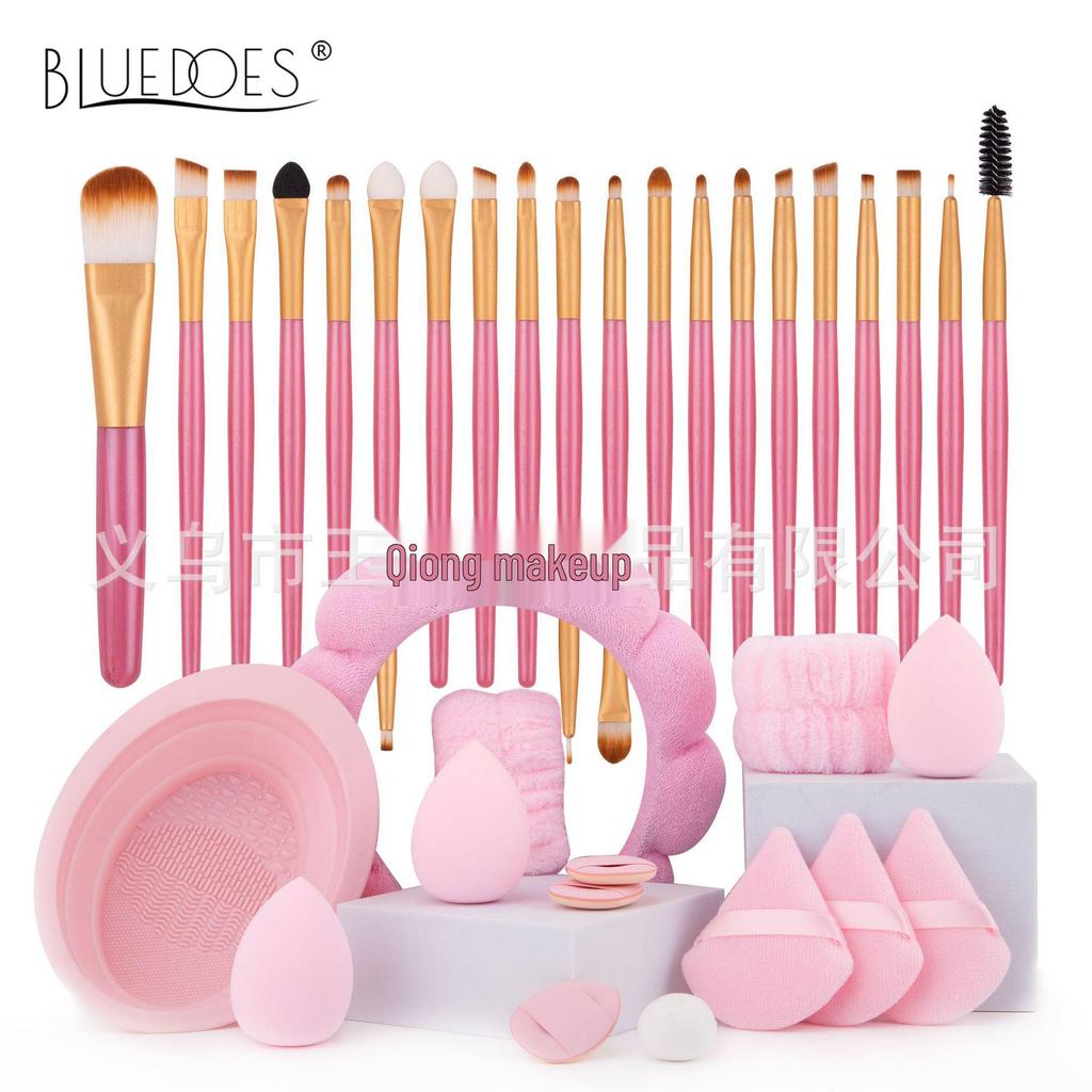 33-Piece Makeup Brush Set with Super Soft Beauty Sponge and Eyeshadow & Foundation Brushes