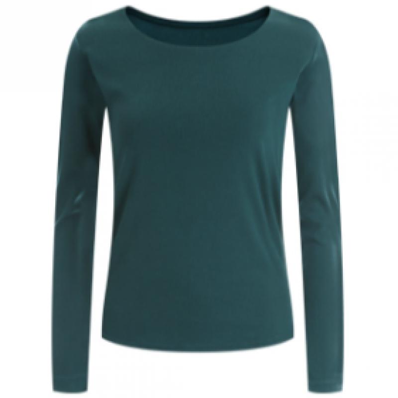 Shop   Women Long Sleeve Round T shirT Black Dai Wsh 12128
