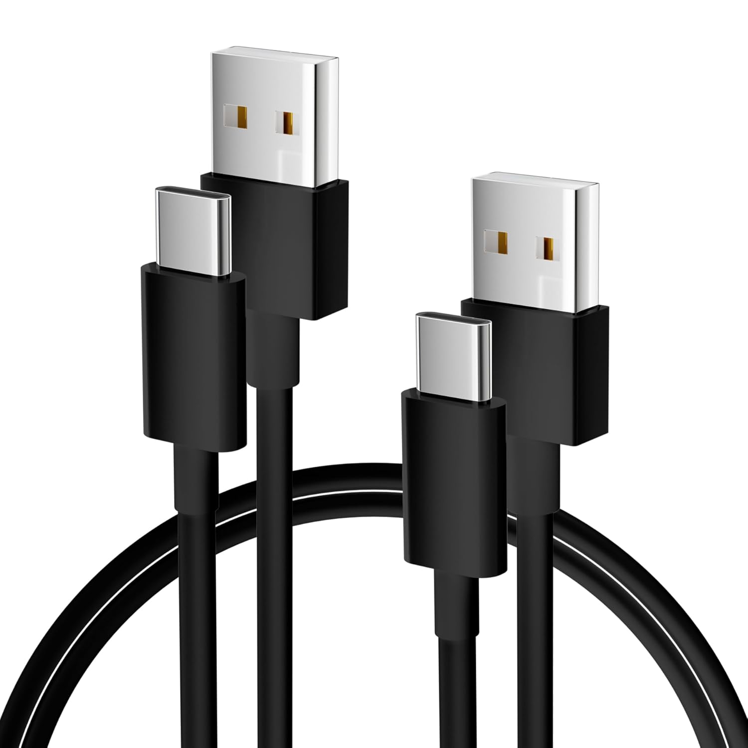 2-Pack Type C Cable Fast Charging USB A to USB C