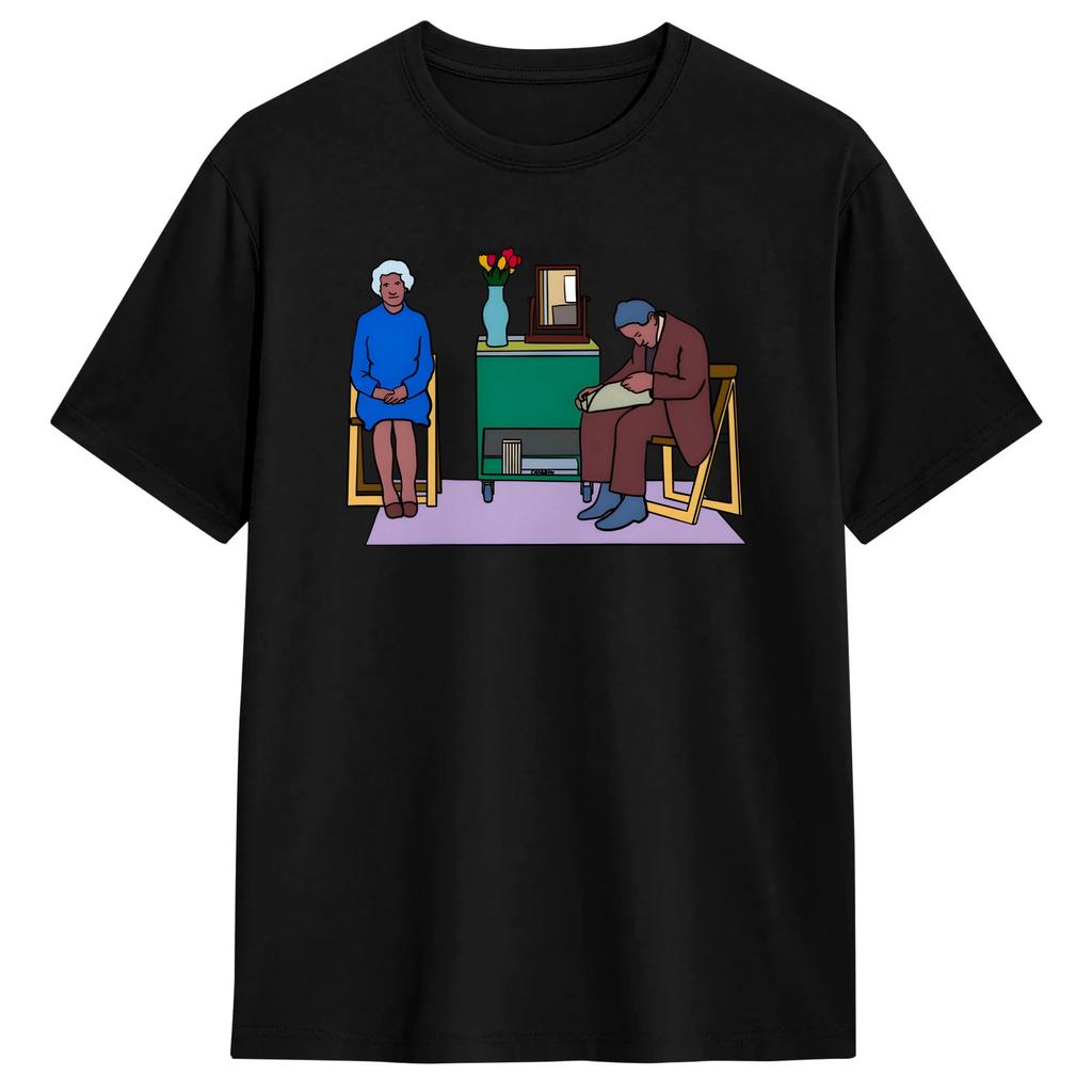 Casual TShirt Summer David Hockney Fashion TShirts Cotton Tee Shirt For Unisex Y2k Retro Pattern Short Sleeve Tees
