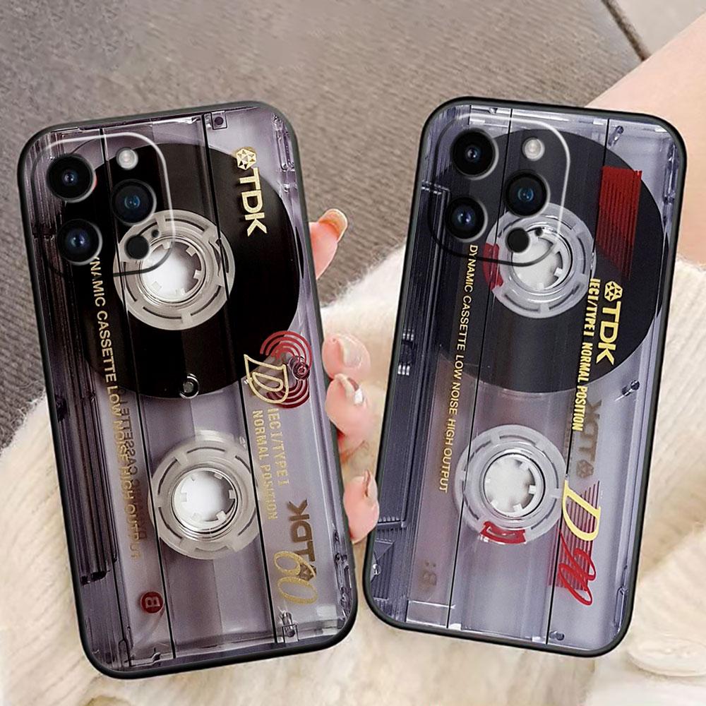 Retro Cassette Tape Camera Cover Phone Case For iphone Apple 17 AIR 16E 16 15 14 13 12 11 Pro XR Max 8 7 Plus TPU Case Shell