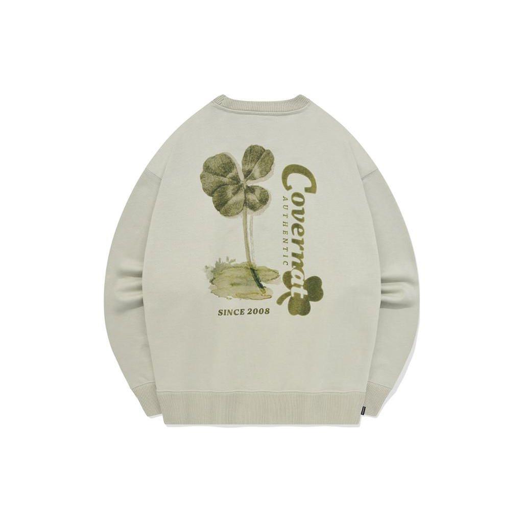 Covernat Ss23 Letter Pattern Printed Crewneck Sweatshirt Unisex sweatshirt Mint CO2301CR07MI