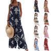 Dambyxor Jumpsuit Mode Casual Sidfickor Blommig Jumpsuit