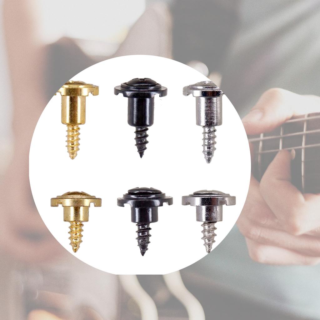 2 Stück E-Gitarren Saitenniederhalter Führungsbaum Rund Geschlitzte Führungen Bäume Mit Befestigungsschraube für Gitarren Langlebig