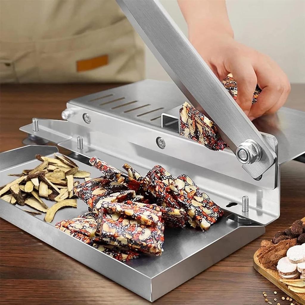 Manual Bone Meat Slicer, Stainless Steel Cutter Machine with 110Inch, Rib Fish Chicken Beef Cutting Machine for Home Cooking and Commercial