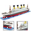 Stadt Weltberühmter Film RMS Titanic Schiffsmodell Bausteine Figuren Boot Freunde Mini 3D Micro Ziegel Spielzeug Für Kinder Geschenke