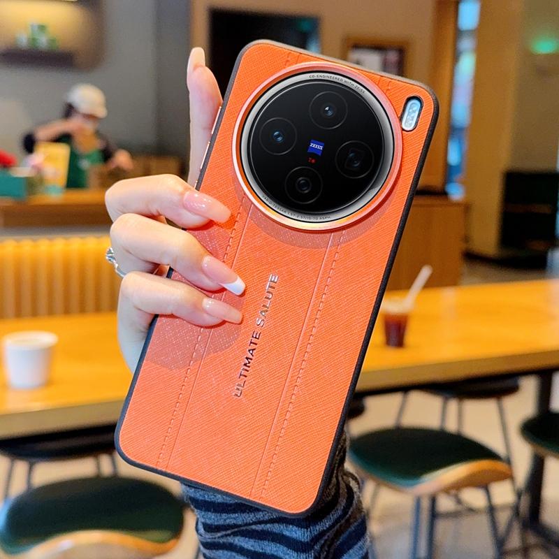 For VIVO X200 Ultra X200 Pro X200 Phone Case, TPU Leather Sticker Design, Light Luxury Appearance, Stitched Line Design