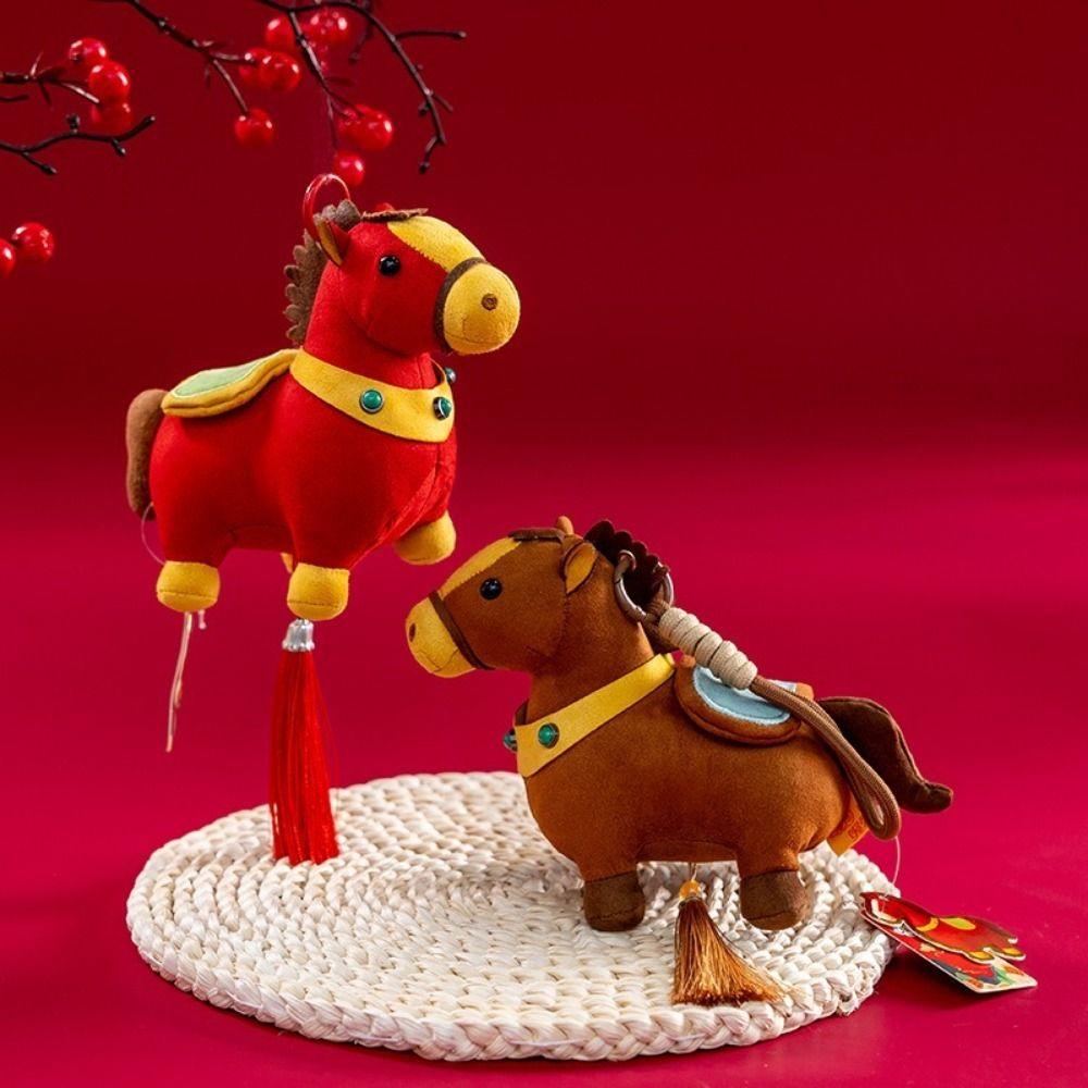Realistic Zodiac Pony Plush Doll Ultra-soft Stuffed Horse Plush Pendants  Bags Decor