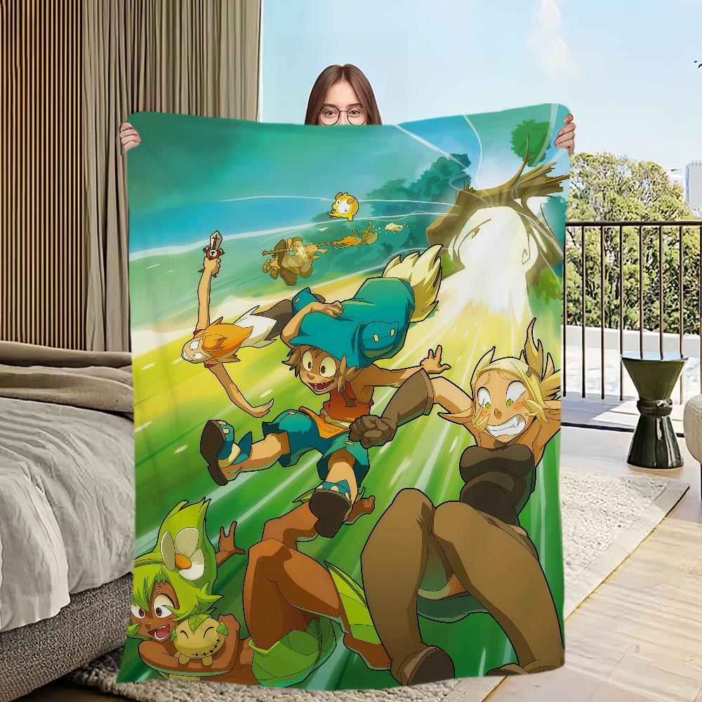 W-Wakfu Game Blanket Flannel warm comfort soft plush blanket For Picnic Beds Sofas Homes And Bedrooms