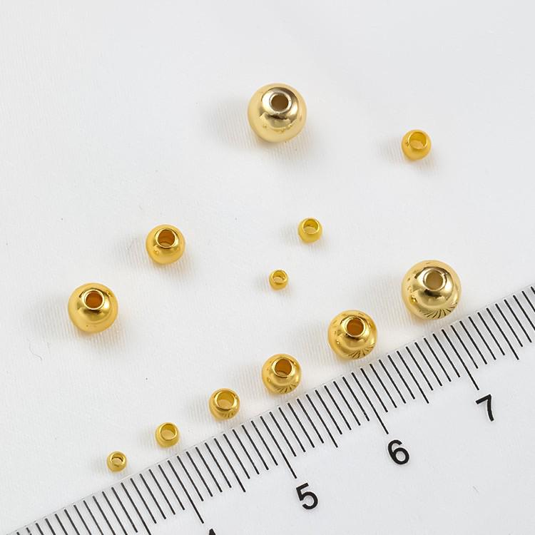 Copper-Plated 18k Gold Beads: DIY Bracelet, Spacer, and Matching Beads for Handmade Jewelry.