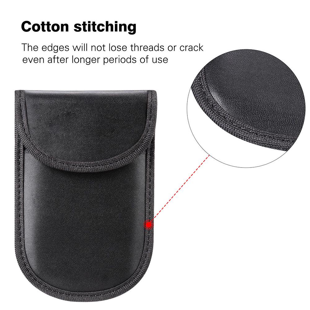 Portable Black Car Key Signal Blocker Pouch Keyless Entry Fob Signal Guard Blocker
