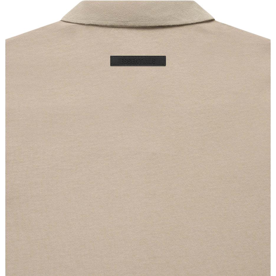 Fear of God Essentials Fall/Winter 2021 Short Sleeve Polo Unisex Tops String Tan FOG-FW21-593