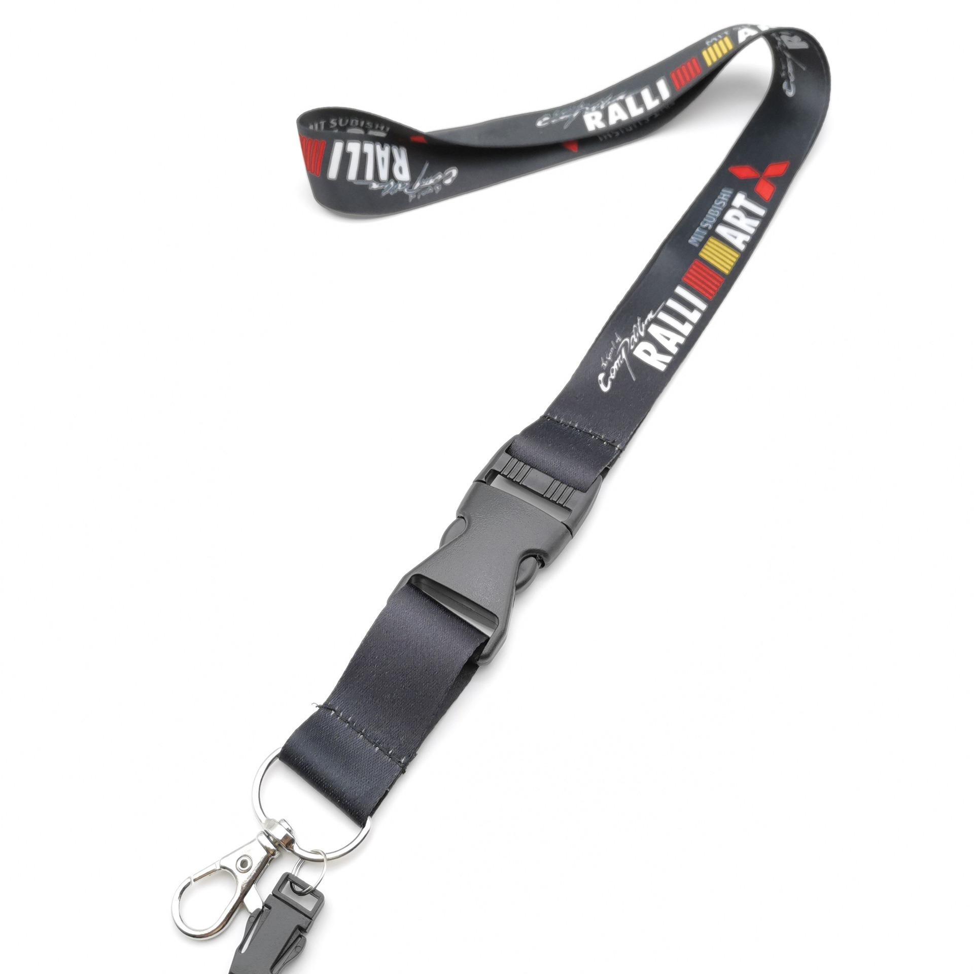 

Lanyard Nylon Printing Car Logo Keychain Motorcycle Auto Keyring for Mitsubishi Lancer EX Outlander ASX Ralliart Pajero 4 l200