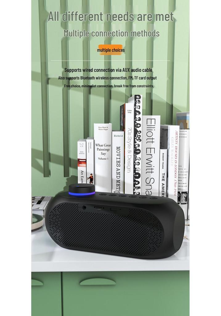 Bluetooth Mini Speaker S18: Night Light, Subwoofer, Portable Clock & Desktop Audio