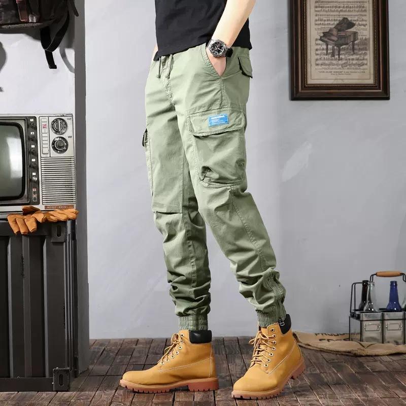 Direct Sales Direct Supply, Spring And Autumn Overalls, Toe-Tied Camouflage Multi-Bag Pants, Retro Washed Pants, Men And Women Of The Same Style
