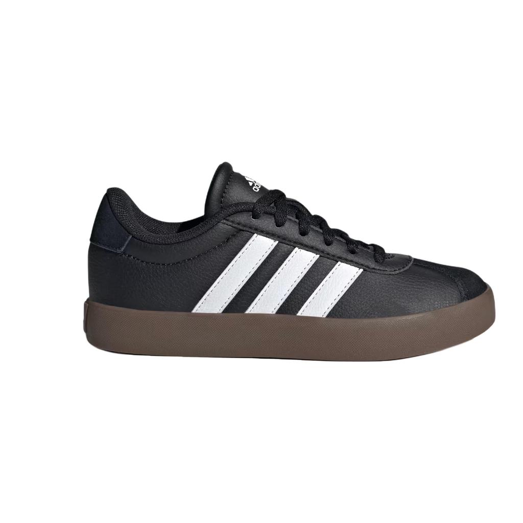 Adidas VL Court 3.0 K Black White Gum Kids Sneakers Core-Black Cloud-White IE3630