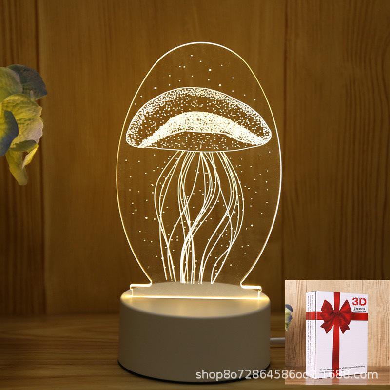 3D Cartoon LED Night Lamp for Kids - Touch Control, Perfect Birthday Gift