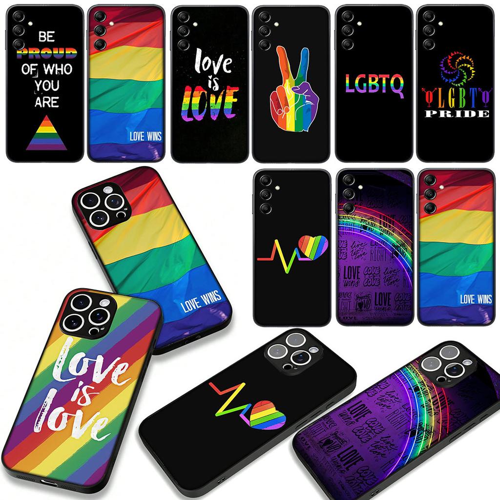 LGBTQ love is love Heart LGBT Phone Cover Case for OPPO A18 A16 A17 A38 A54 A40 A60 A80 A78 A79 A57 A55 A96 A15 A12 Casing