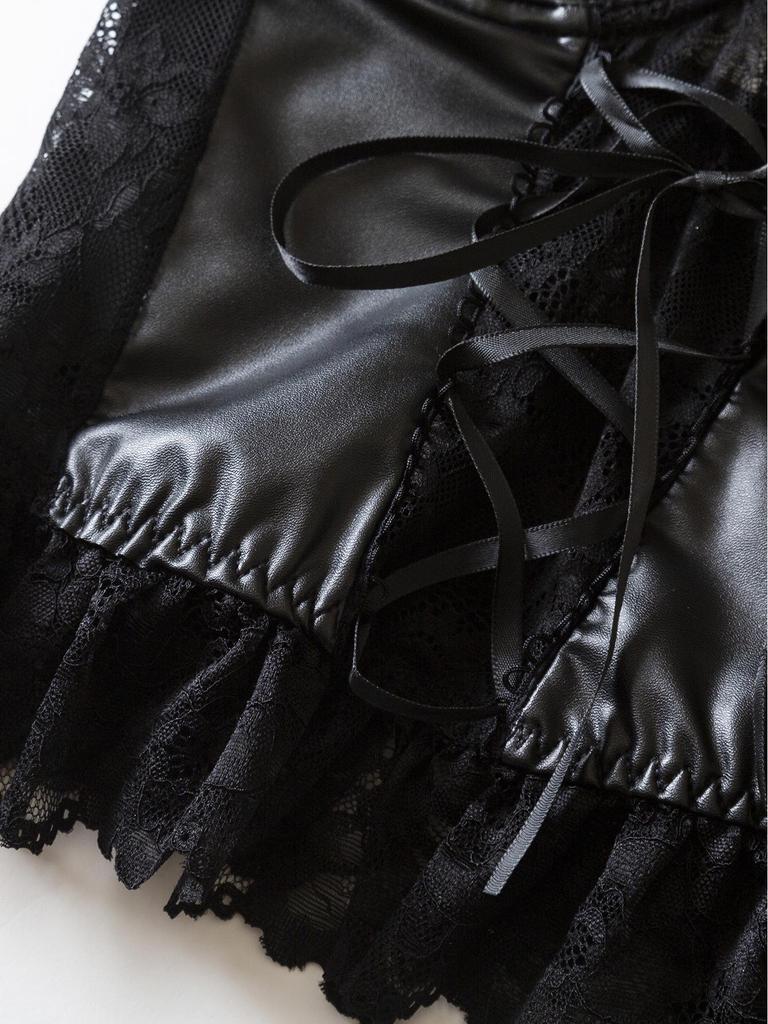 European Style Lace-Up PU Corset Camisole: Waist Cinching & Body Shaping Design