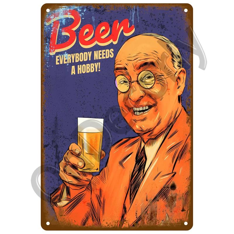 Vintage Tin Sign Wall For Pub Bar Man Cave Decorative Plates Decor Art Retro Drink Beer Wine Metal Sign Poster Whiskey Plaque