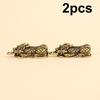 Brass Pixiu Coin Chinese Miniature Figurines - Lucky Ornament For Home Office Tabletop Decoration | Traditional Feng Shui Charms