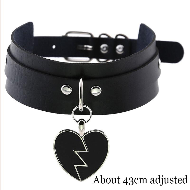 Femeie Negru Punk Guler Choker Colier Sexy Piele PU Lacăt Inimă Cheie Spike Choker Gothic Accesorii Cosplay Bijuterii Petrecere