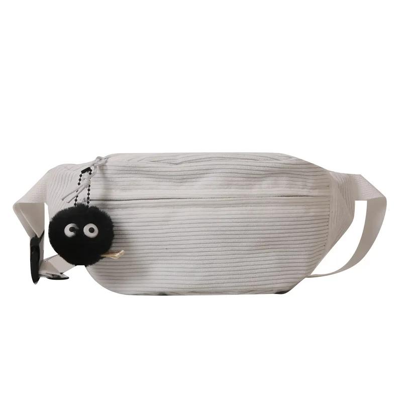 Manšestr Dámská taška do pasu Plátěná Studentská taška přes rameno Crossbody Náprsní taška Fanny Pack Módní telefon Banán Dámské Tašky na zadek