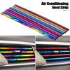 10PCS Colorful Car Accessories DIY Car Interior Air Conditioner Outlet Vent Grille Chrome Decoration Strip Silvery Car Styling