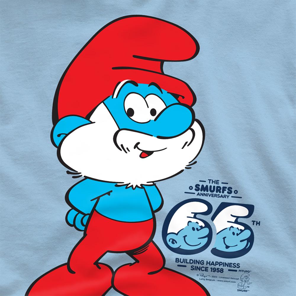 The Smurfs Unisex Adult Papa Smurf Anniversary T-Shirt