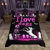 Homewish Set Copripiumino Teschio Scheletro Hippie Set Biancheria da Letto a Tema Halloween Set Copripiumino Animale Spettrale