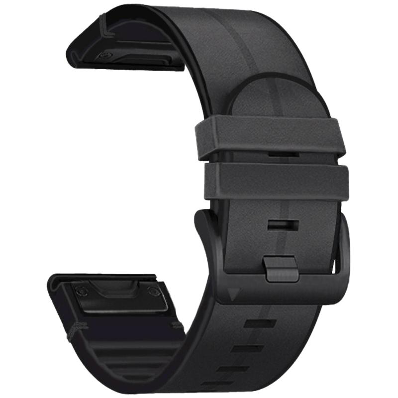 Soft Silicone & Genuine Leather Replacement Band Stylish Watch Strap Color Watch Strap Comfortable for Smartwatches