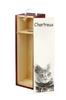 Chartreux - Wine Box with a Cat, Alcohol Box with Graphics, Personalized Gift Box from the Art-Dog Brand