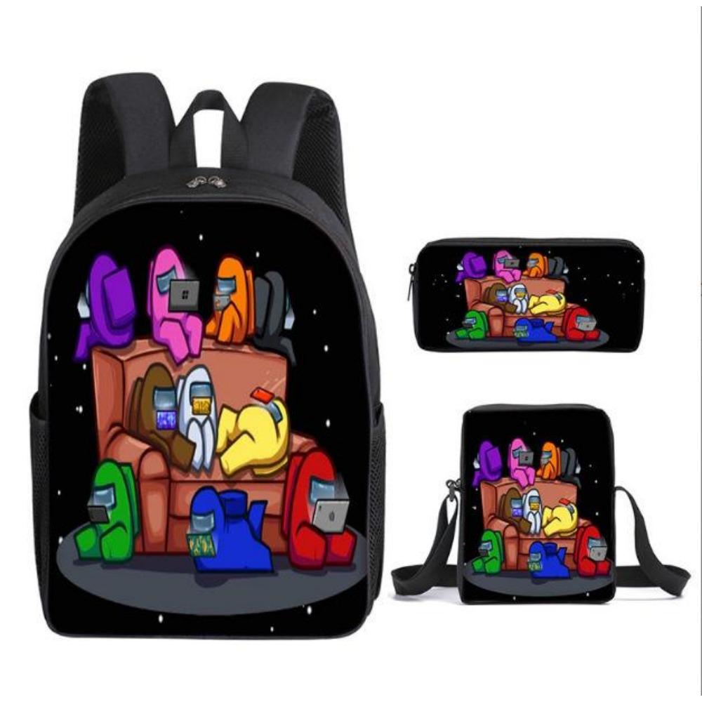 Among Us Middle School Student School Bag Cartoon School Bag Children's Backpack Backpack Satchel Moving