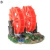 Unfading Color Decorative Resin Fish Tank Ornament Simulation Aquarium Waterwheel Stone Decoration Aquarium Accessories