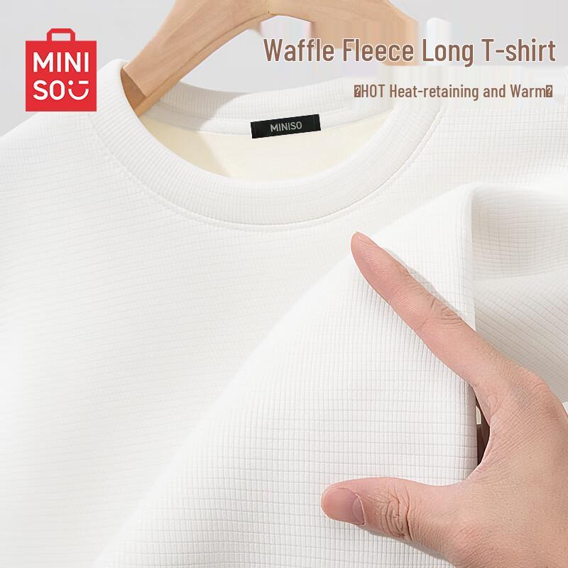 Miniso Men s Thermal Waffle Knit Long-Sleeve T-Shirt 3XL