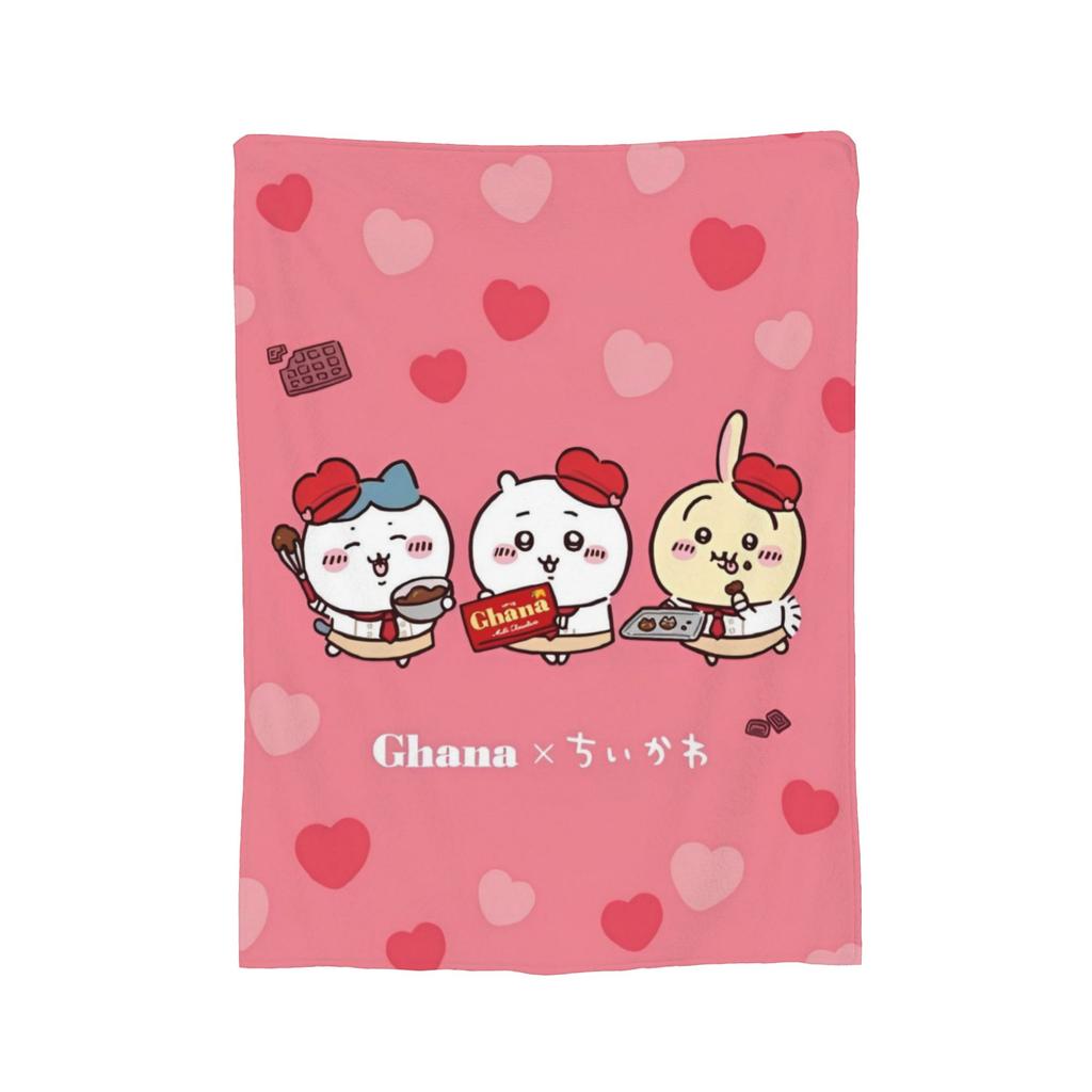 C-Chiikawaa White Momonga Blankets Fleece Spring/Autumn  Multi-function Super Warm Throw Blankets for Bedding Couch Rug Piece