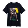 NYARO Nirvana Rock T-Shirt, Short Sleeve, 100% Cotton, Men's, Unique Print, Loose Fit, Black (JP, Alphabet, XL, Men's Large, Black)